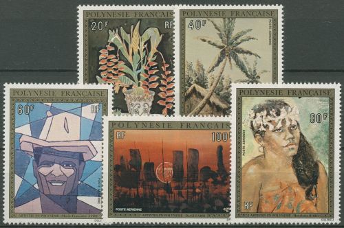 Französisch-Polynesien 1974 Gemälde polynesischer Künstler 187/91 postfrisch