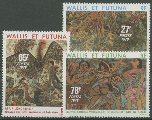 Wallis und Futuna 1979 Gemälde einheimischer Künstler 358/60 postfrisch