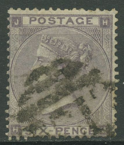 Großbritannien 1862 Königin Victoria 6 Pence, 20 I gestempelt, Zahnfehler