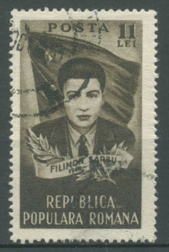 Rumänien 1951 Partisanen Arbeiterführer Filimon Sarbu 1267 gestempelt