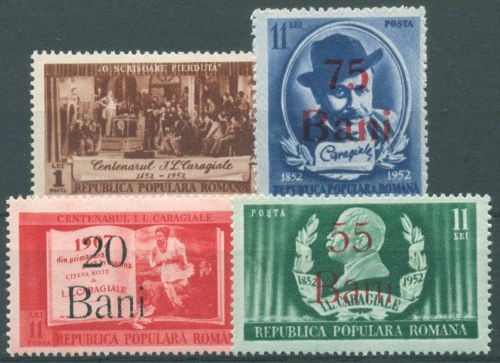 Rumänien 1952 Schriftsteller Ion Luca Caragiale 1295/98 postfrisch