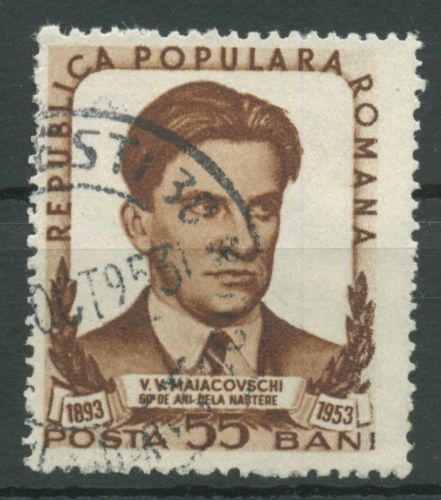 Rumänien 1953 Dichter Wladimir Majakowski 1442 gestempelt