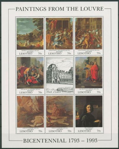 Lesotho 1993 200 Jahre Louvre-Museum Gemälde 1019/26 K postfrisch (SG40417)