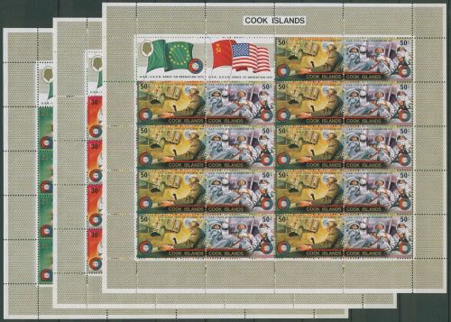 Cook-Inseln 1975 Raumfahrt Apollo-Sojus 453/58 ZD-Bogen postfrisch (SG40429)