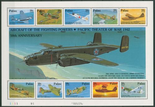 Palau 1992 Geschichte des Zweiten Weltkrieges Block 21 postfrisch (SG22015)