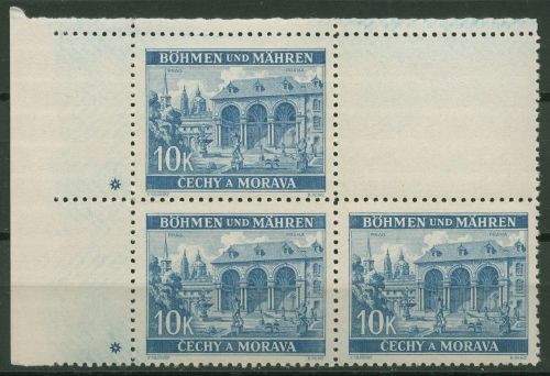 Böhmen & Mähren 1940 ZD mit Leerfeld Ecke 60 VBE-1 postfrisch, Kreuz im Stern