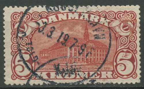Dänemark 1915 Hauptpostgebäude Kopenhagen 81 gestempelt