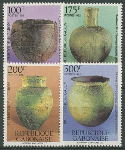 Gabun 1992 Prähistorische Funde Keramikgefäße 1103/06 postfrisch