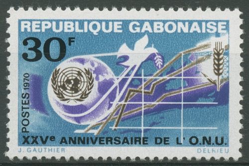 Gabun 1970 25 Jahre Vereinte Nationen UNO 377 postfrisch