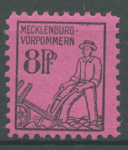 SBZ Mecklenburg-Vorpommern 1945 Freimarke 12 postfrisch