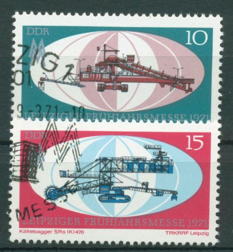 DDR 1971 Leipziger Frühjahrsmesse 1653/54 gestempelt