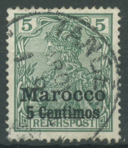 Deutsche Post in Marokko 1903 Germania mit Aufdruck Type II 8 II gestempelt