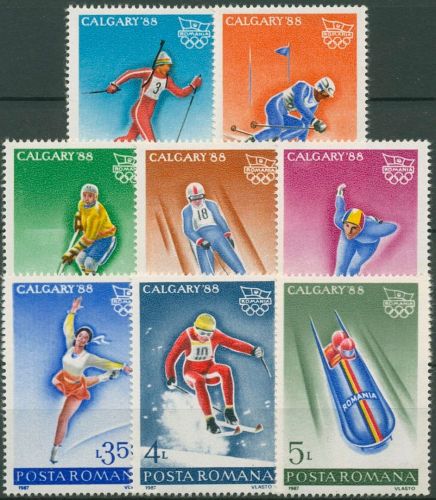 Rumänien 1987 Olympia Winterspiele Calgary´88 4418/25 postfrisch