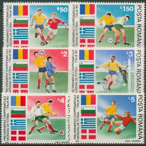 Rumänien 1990 Fußball-WM Italien 4586/91 postfrisch