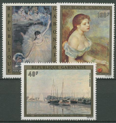 Gabun 1974 Impressioniten Gemälde von Degas Renoir Monet 530/32 postfrisch