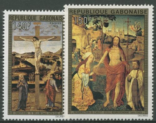 Gabun 1975 Ostern Gemälde 554/55 postfrisch