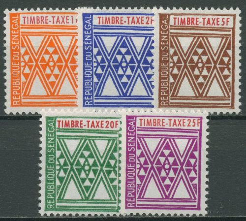 Senegal 1961 Geometrisches Muster Portomarken 32/36 postfrisch