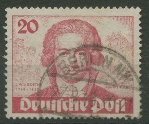 Berlin 1949 Goethejahr 62 gestempelt, kleiner Knick (R80776)