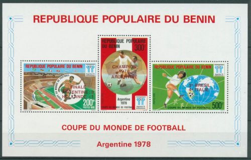 Benin 1978 Ergebnisse der Fußball-WM Argentinien Block 5 postfrisch (C27105)