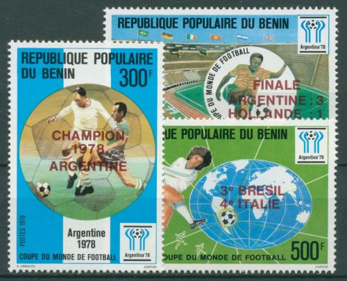 Benin 1978 Ergebnisse der Fußball-WM Argentinien Stadion 138/40 postfrisch