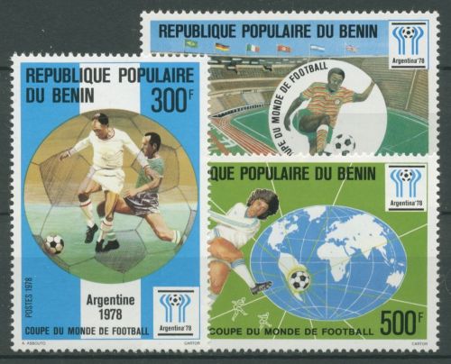 Benin 1978 Fußball-WM '78 Argentinien Stadion Spieler 132/34 postfrisch