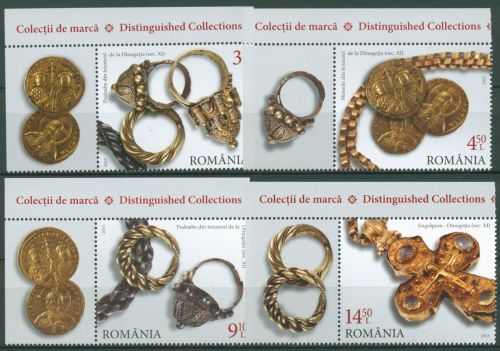 Rumänien 2015 Römisches Militärlager Goldstücke 6939/42 Ecken postfrisch