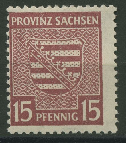 SBZ Provinz Sachsen 1945 Provinzwappen WZ X fallend, 80 X postfrisch geprüft