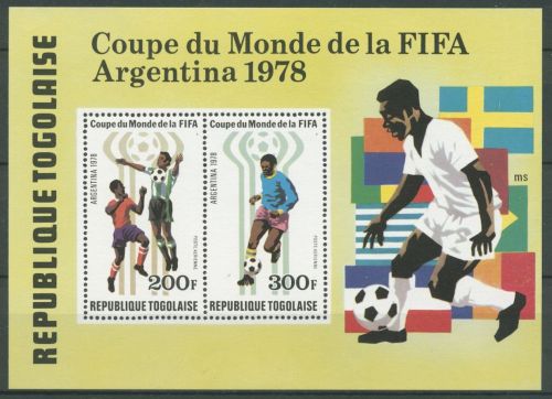 Togo 1978 Fußball-WM in Argentinien Spielszene Block 133 A postfrisch (C27137)