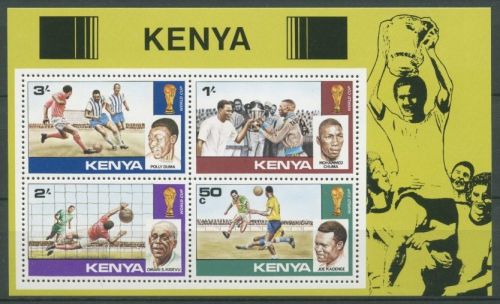 Kenia 1978 Fußball-WM in Argentinien Spielszenen Block 12 postfrisch (C27559)