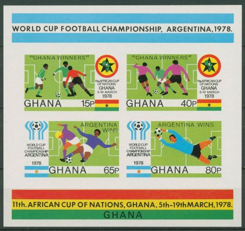 Ghana 1978 Fußball Gewinn der Afrikameisterschaft Block 78 B postfrisch (C40999)