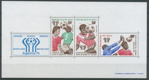 Mali 1978 Fußball-WM Argentinien Spieler Block 10 II postfrisch (C27074)