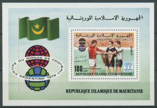 Mauretanien 1978 Gewinner d. Fußball-WM Argentinien Block 22 postfrisch (C27529)