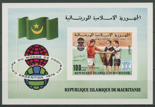 Mauretanien 1978 Gewinner Fußball-WM Argentinien Block 22 B postfrisch (C41007)