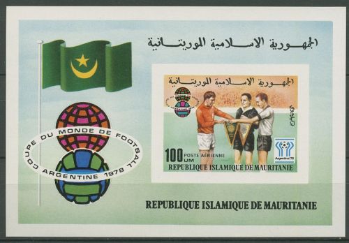 Mauretanien 1977 Fußball-WM Argentinien Block 19 B postfrisch (C41008)