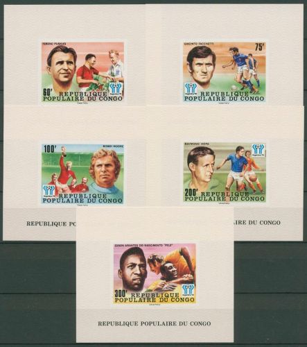 Kongo (Brazzaville) 1978 Fußball-WM 614/18 B Blocks postfrisch (C41026)