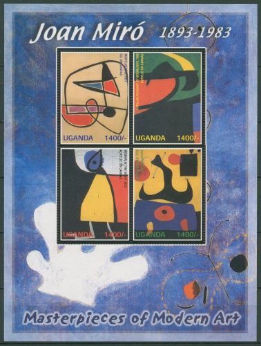 Uganda 2003 Gemälde von Joan Miró 2533/36 K postfrisch (C41070)