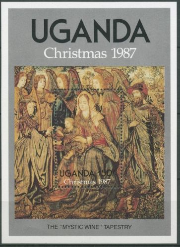 Uganda 1987 Weihnachten Mystischer Weinstock Block 76 postfrisch (C23556)