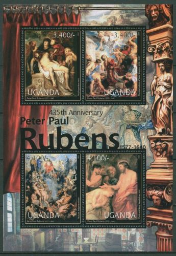 Uganda 2012 Gemälde von Peter Paul Rubens 2839/42 K postfrisch (C41084)