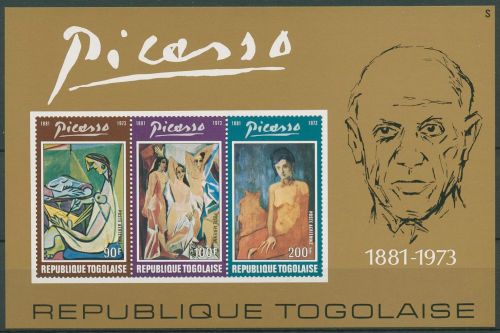 Togo 1974 1. Todestag von Pablo Picasso Gemälde Block 82 postfrisch (C29417)