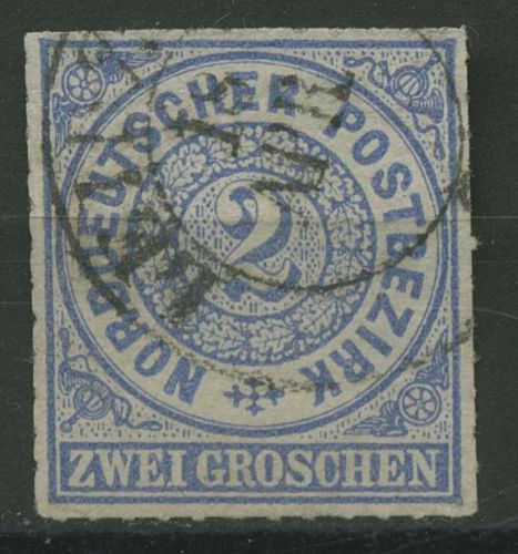 Norddeutscher Postbezirk NDP 1868 2 Groschen 5 gestempelt