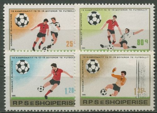 Albanien 1981 Fußball-WM Spanien 2080/83 postfrisch