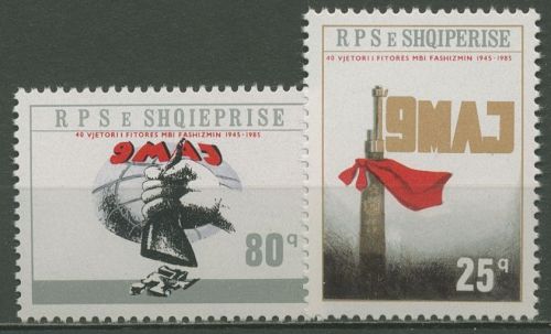 Albanien 1985 40. Jahrestag des Sieges 2264/65 postfrisch