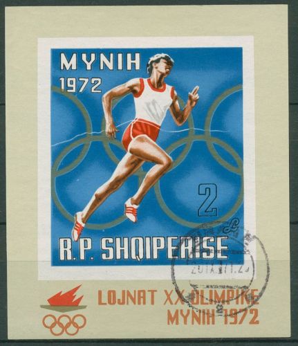Albanien 1971 Olympische Sommerspiele München Block 42 gestempelt (C63805)