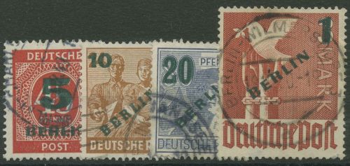 Berlin 1949 Grünaufdruck 64/67 gestempelt (R80783)