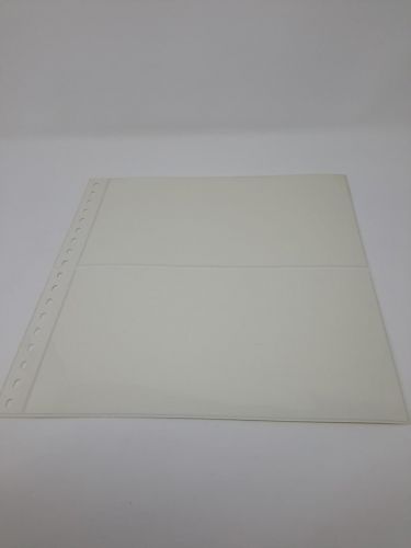 Lindner 10 x OMNIA 010 weiß Einsteckblatt 2 Streifen 140 mm gebraucht (Z3336)