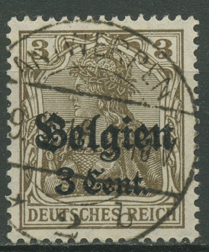 Landespost in Belgien 1916/18 Germania mit Aufdruck 11 a I TOP-Stempel