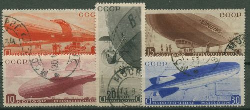 Sowjetunion 1934 Luftschiffe Luftschiff Prawda verläßt Halle 483/87 gestempelt