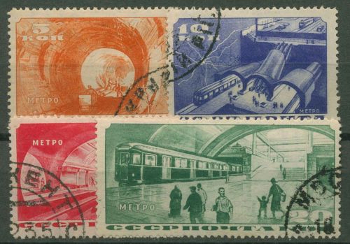 Sowjetunion 1935 Eröffnung Moskauer U-Bahn 509/12 gestempelt