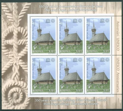 Rumänien 2013 UNESCO Bauwerke Holzkirche Rogoz 6751 K postfrisch (C63880)