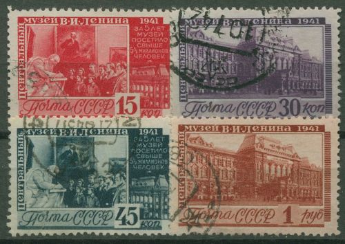 Sowjetunion 1941 Zentrales Leninmuseum 821/24 A gestempelt
